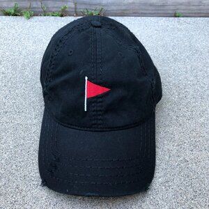OTTO Red Flag Emoji Baseball Hat Men's Black Adjustable Cap 100% Cotton